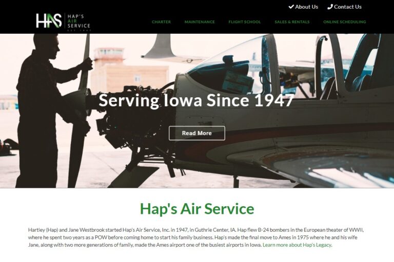 Screenshot of Hap's Air Service