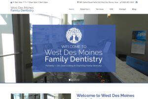 Screenshot of West Des Moines Family Dentistry website design