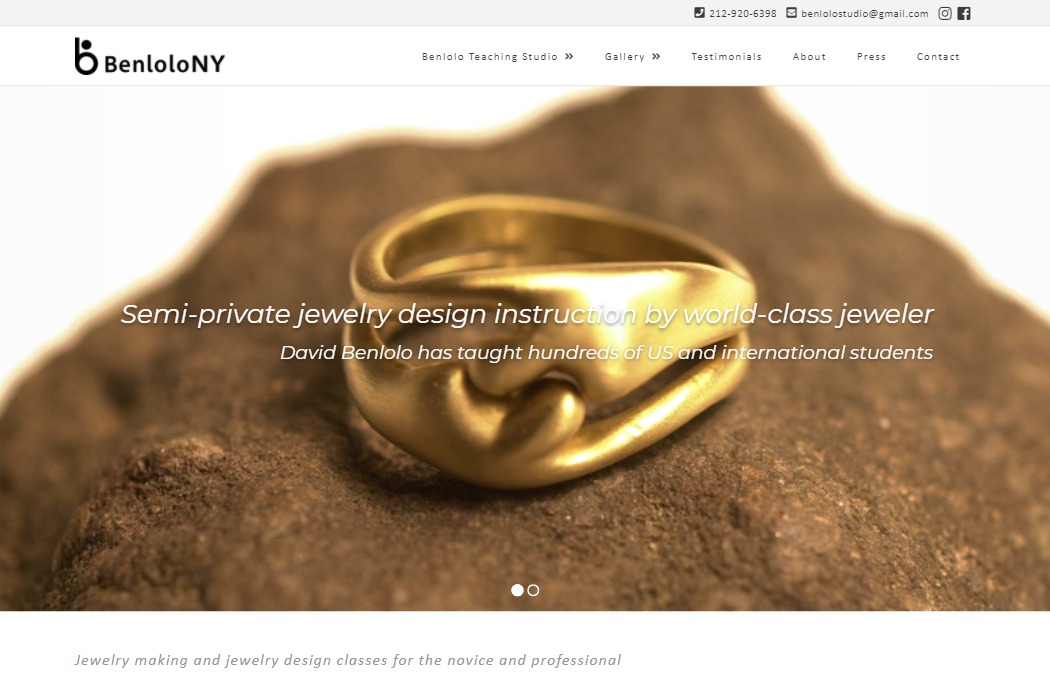 Screenshot of BenloloNY website design