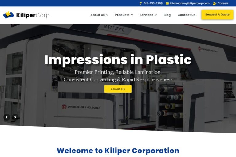 Screenshot of KilliperCorp website design
