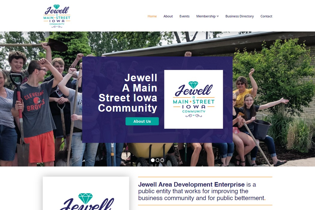 Screenshot of Jewell Area Development Enterprise website design