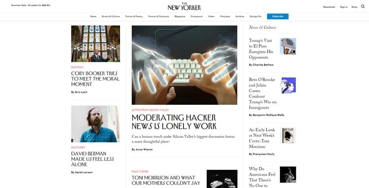 The New Yorker WordPress Website