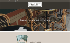 full page screenshot from the glac seat bistro web design project