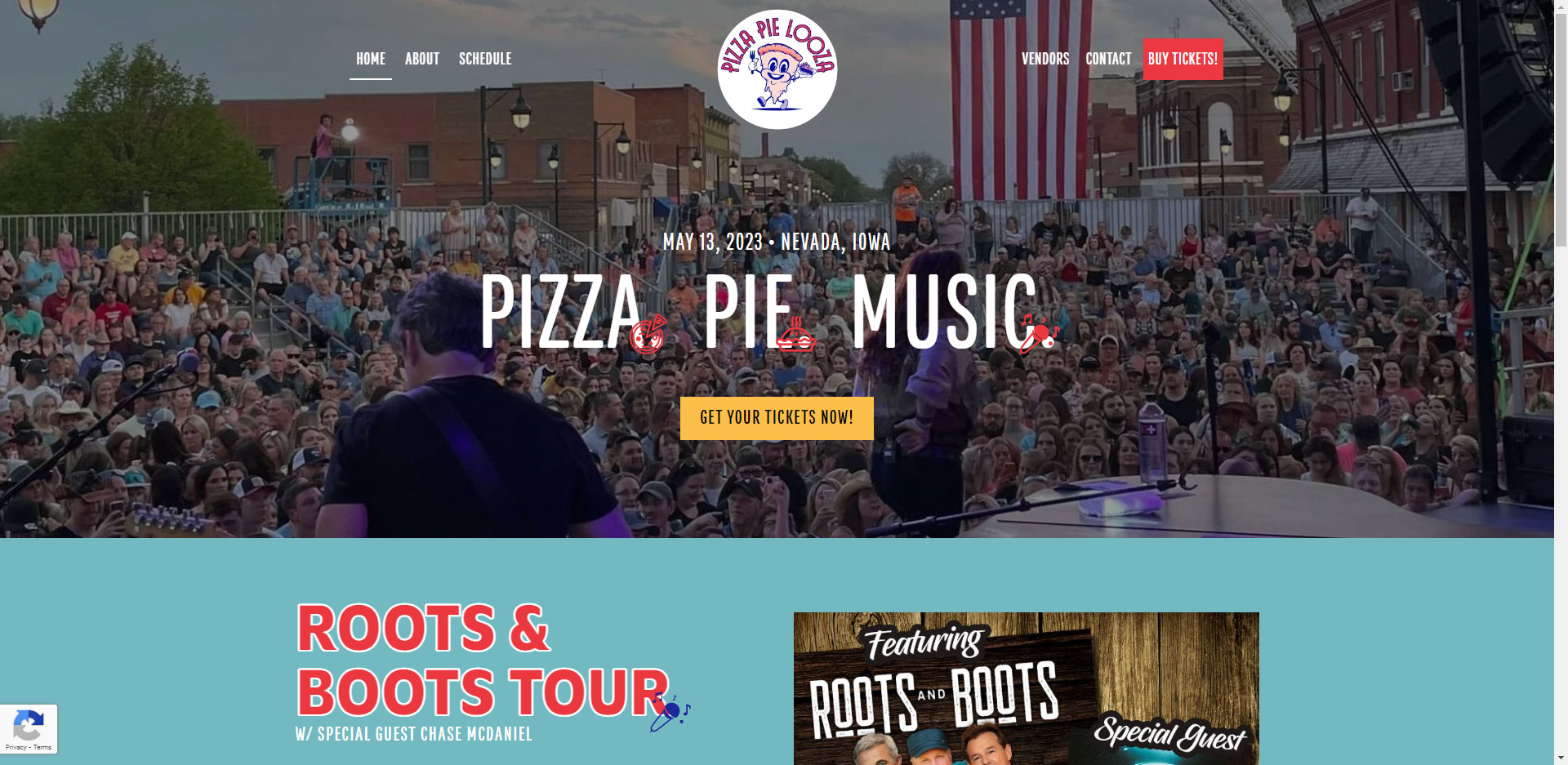 Pizza Pie Looza New Website Screenshot