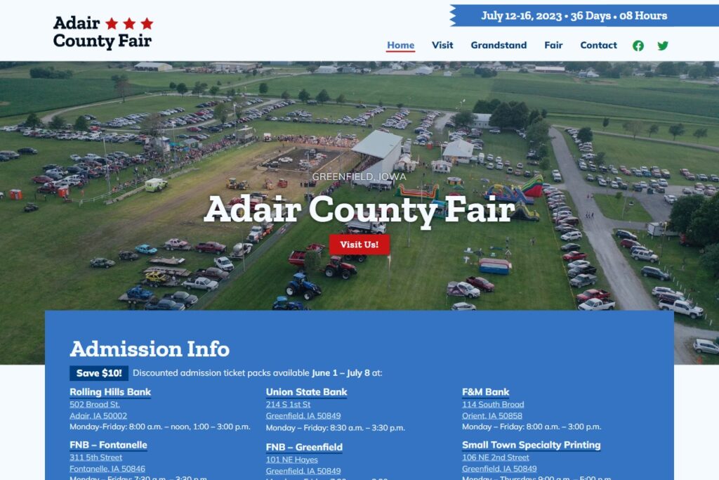 Web Design Project Adair County Fair