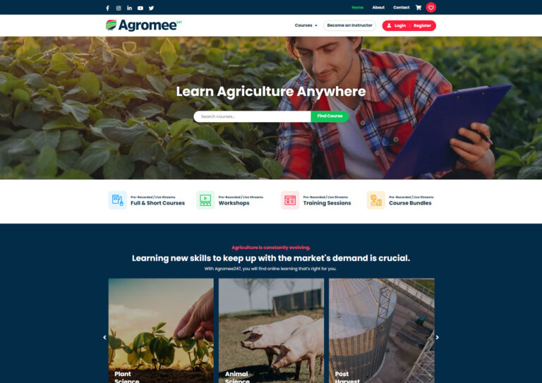 agromee website screenshot sm