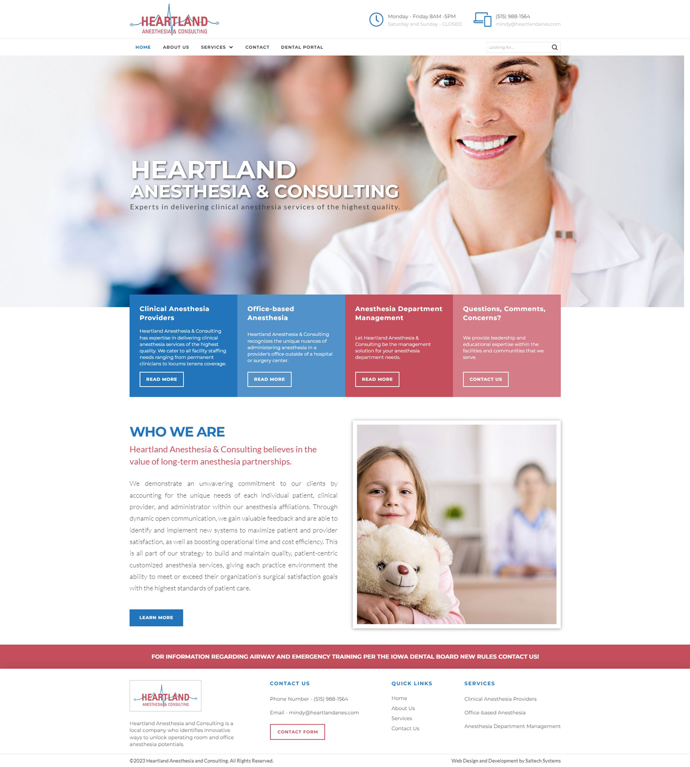 Heartland Anesthesia - Screenshot of original website