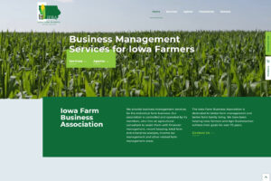 Screenshot of Iowa Farm Business Association website design