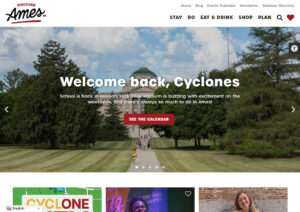 Discover Ames website screenshot