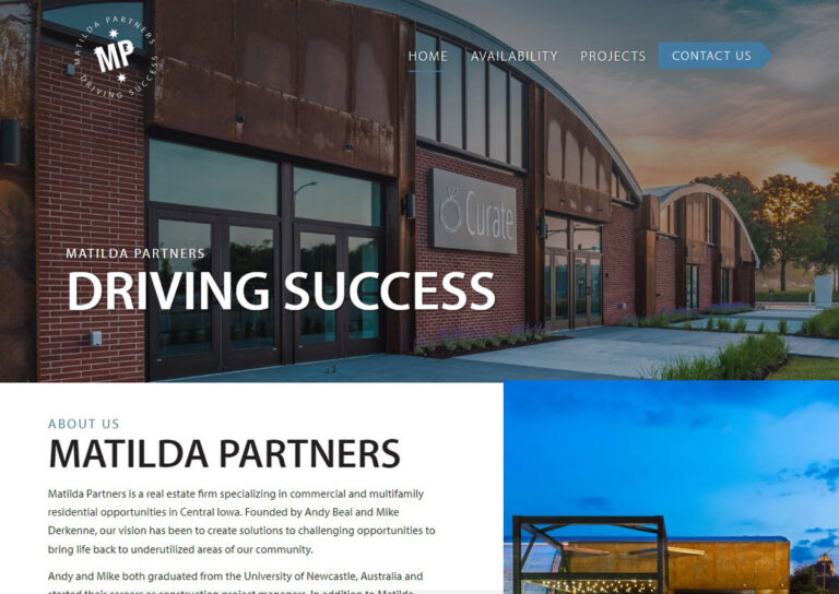 matilda partners website screenshot