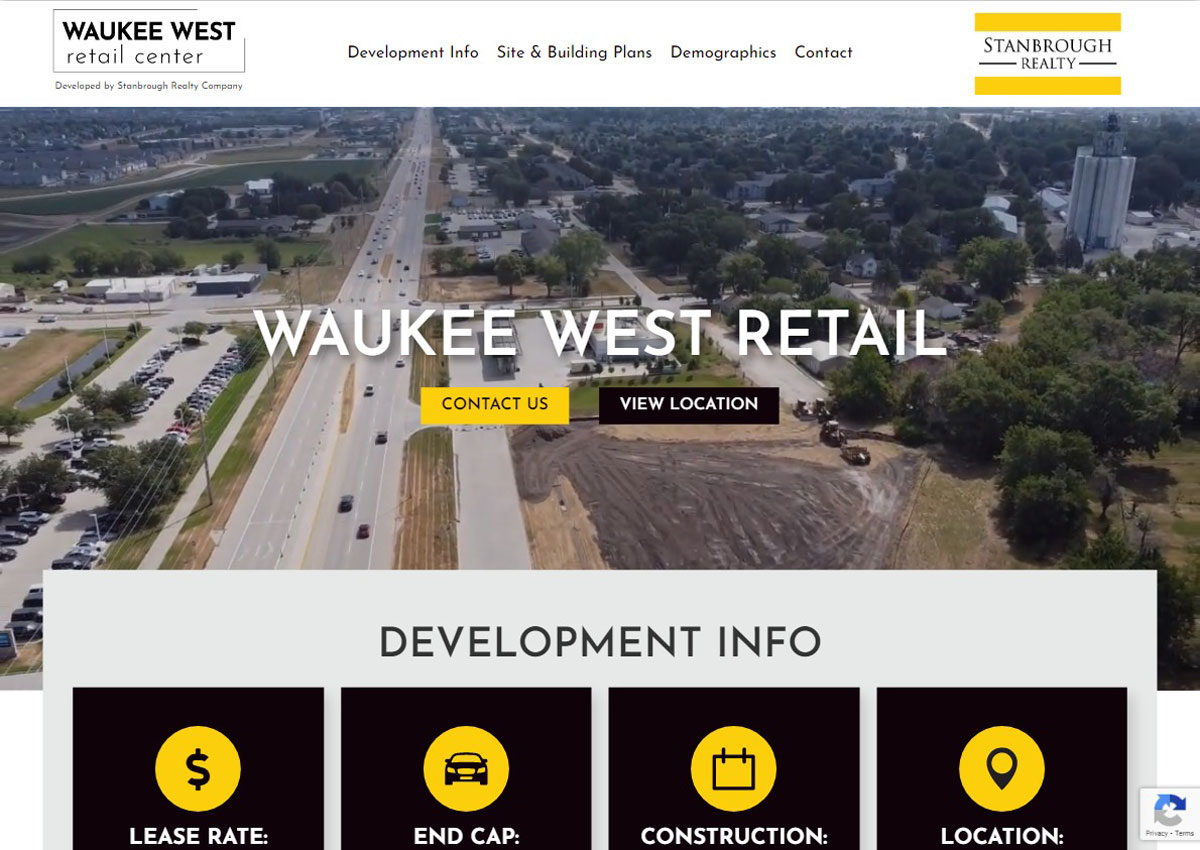 Waukee West Retail Center website screenshot
