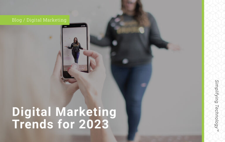 Blog post graphic: Digital Marketing trends for 2023