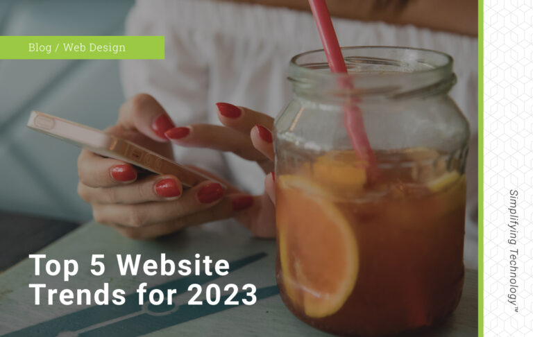 Blog post graphic: Top 5 website trends for 2023