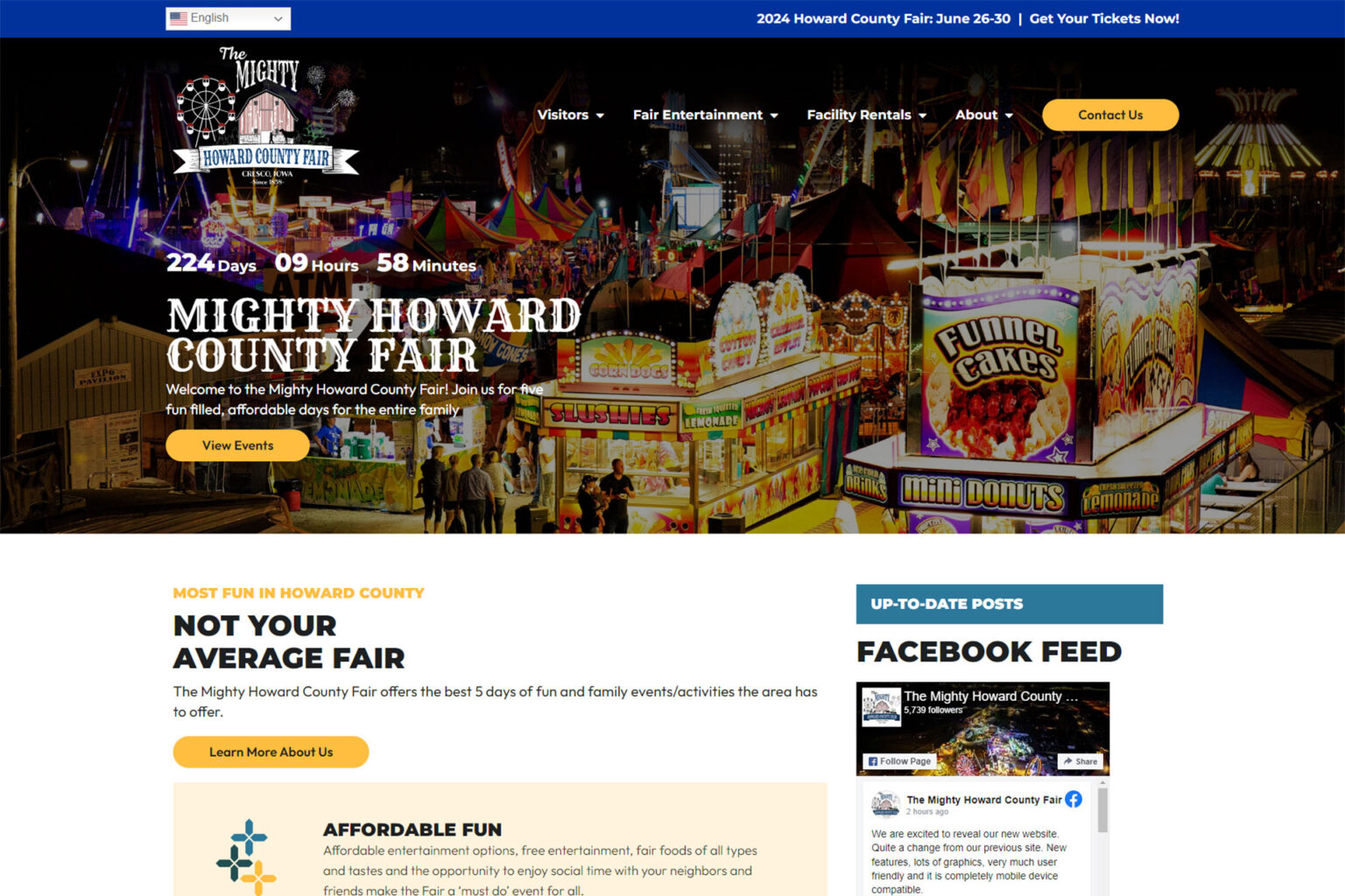 Web Design Project The Mighty Howard County Fair