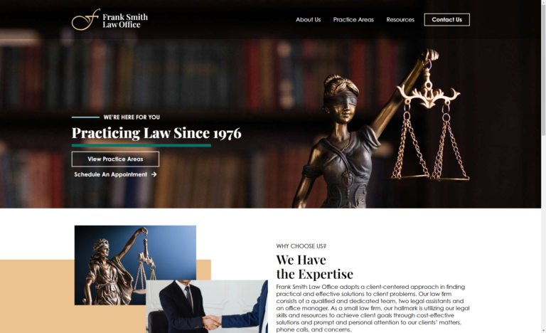 frank-smith-law-office-homepage-screenshot