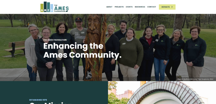 The Ames Foundation homepage