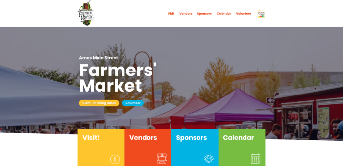 Ames Farmers' MArket homepage