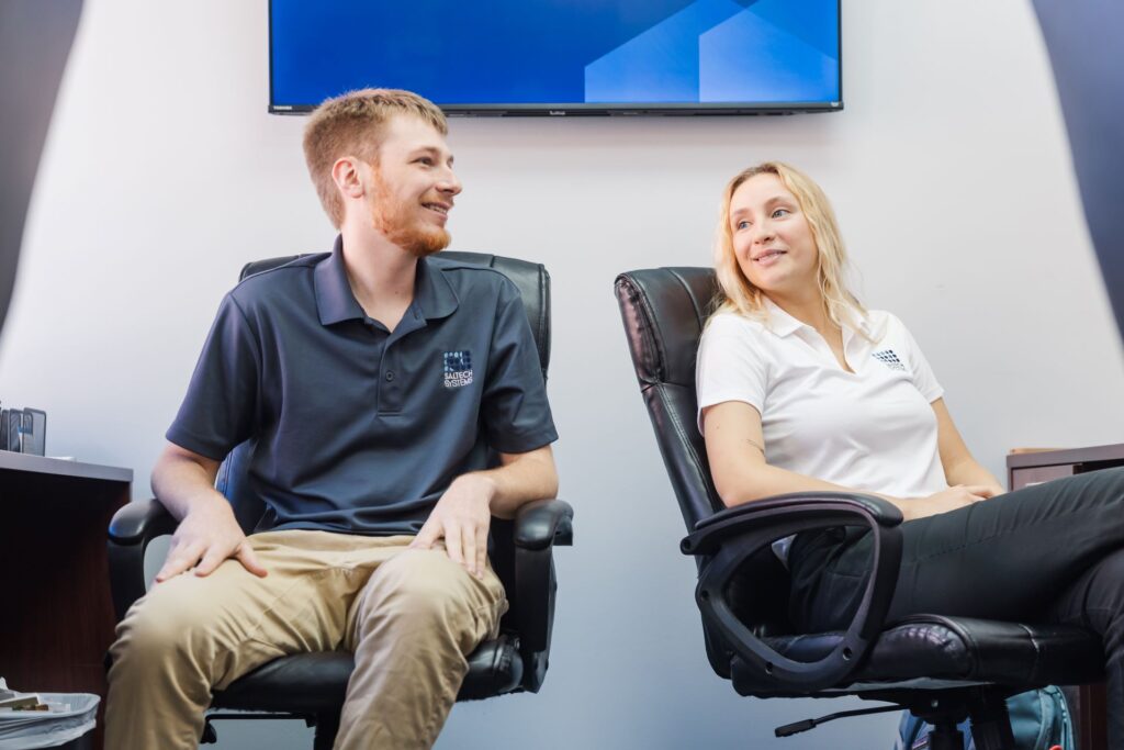 Two Saltech employees