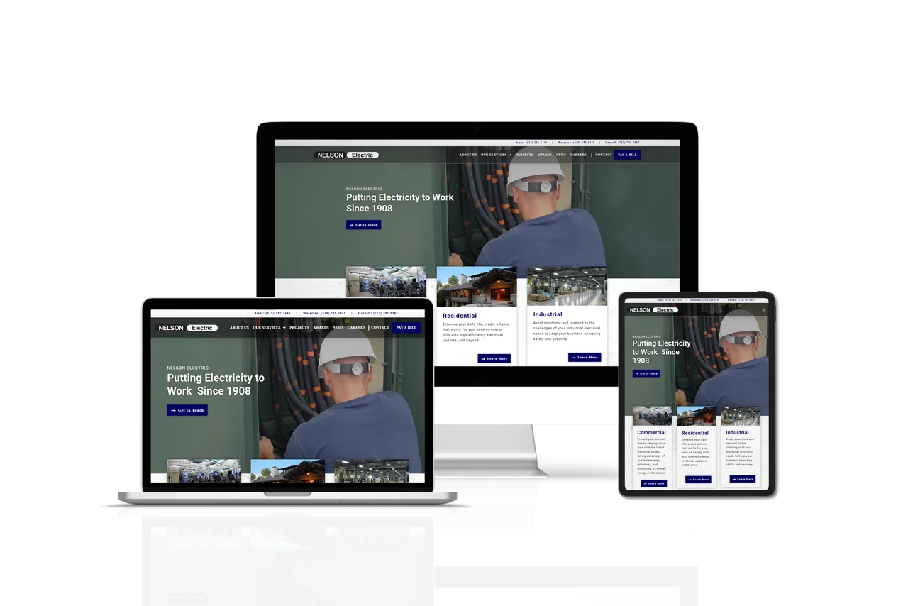 nelson-electric-web-design-mockup
