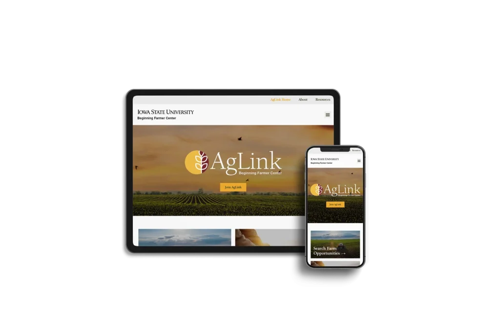 AgLink website mockup