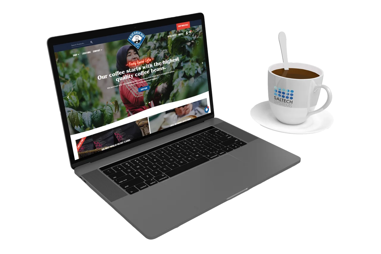 Friedrichs Coffee website mockup