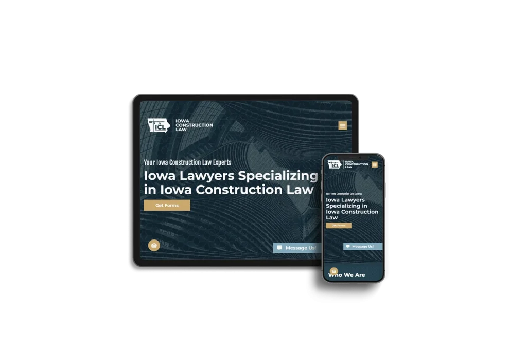 Iowa Construction Law website mockup