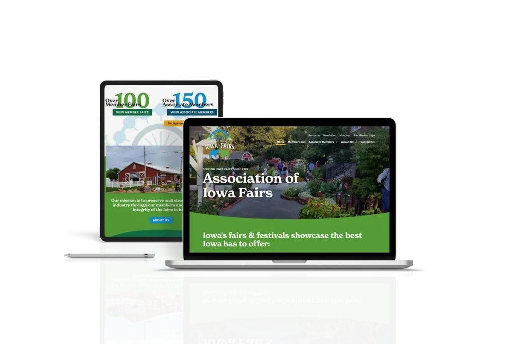 Association of Iowa Fairs website mockup