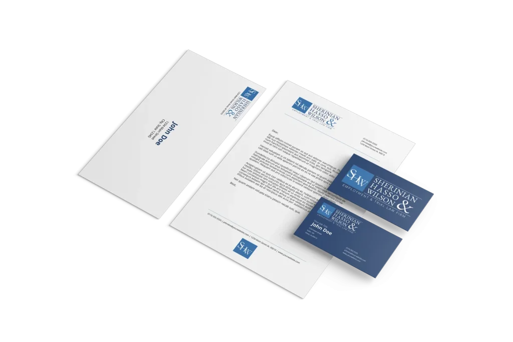 Sherinian Hasso & Willson Law Firm Brand identity