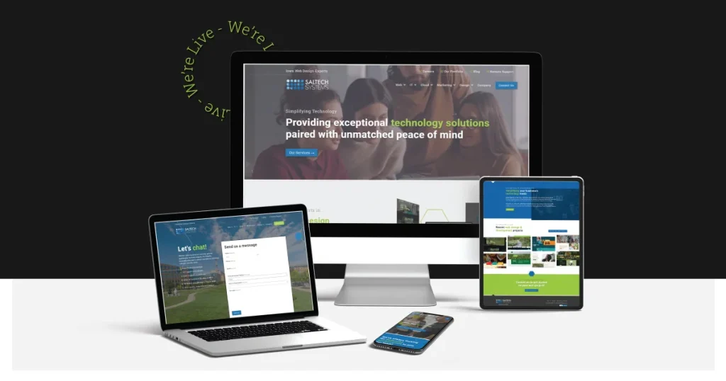 Saltech Systems website launch graphic