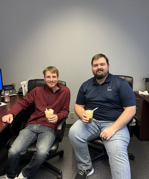 Saltech employees enjoying root beer floats together